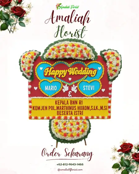 Papan Bunga Pernikahan Mamboro Barat